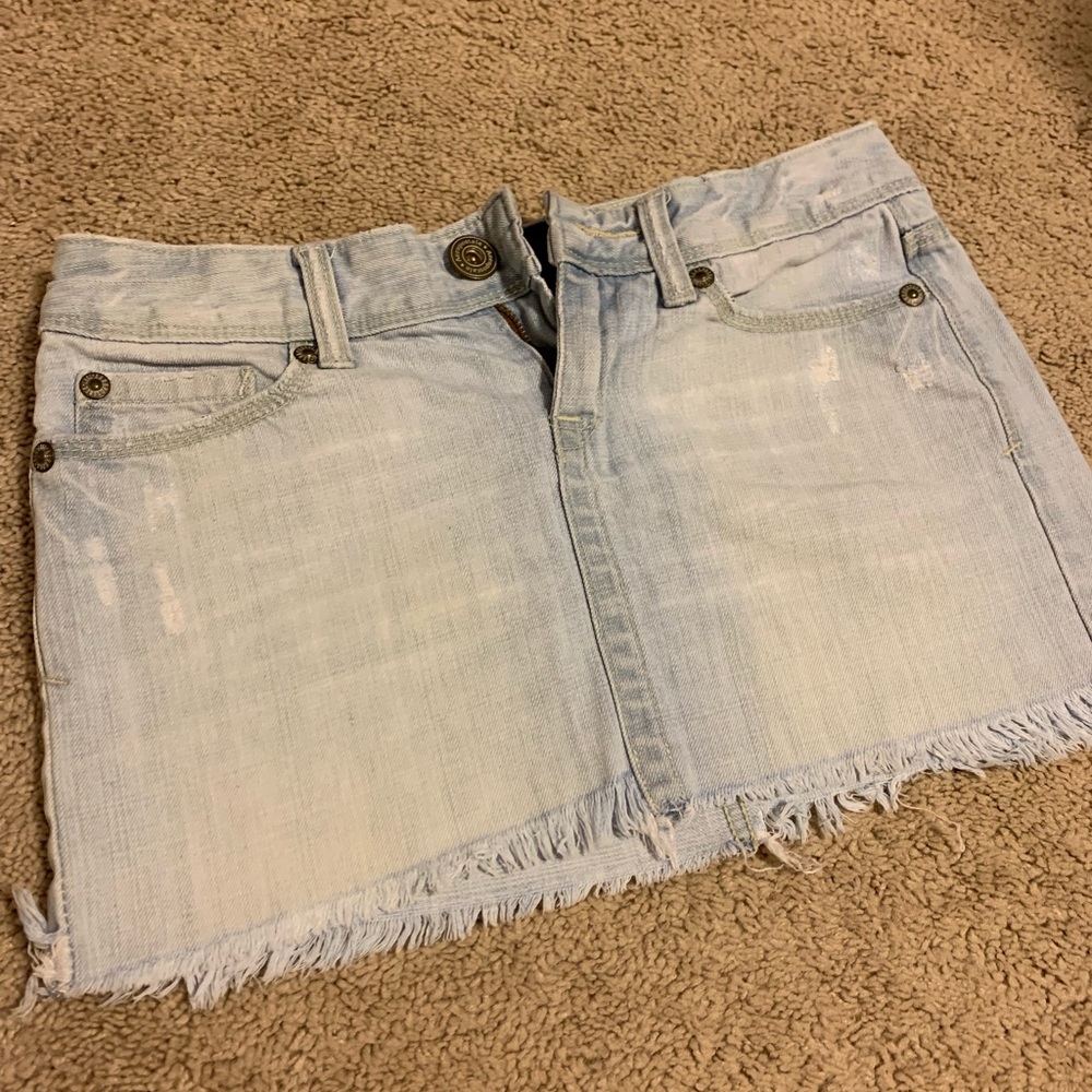 Denim mini skirt